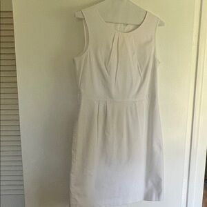Banana Republic Crisp Cotton White Sleeveless Dress Size 6P